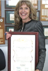 Deborah Rocha, Chair of the Conference Committee with the Board of Supervisors Declaration supporting Mediation Week.