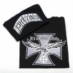 White pride logo on clothing